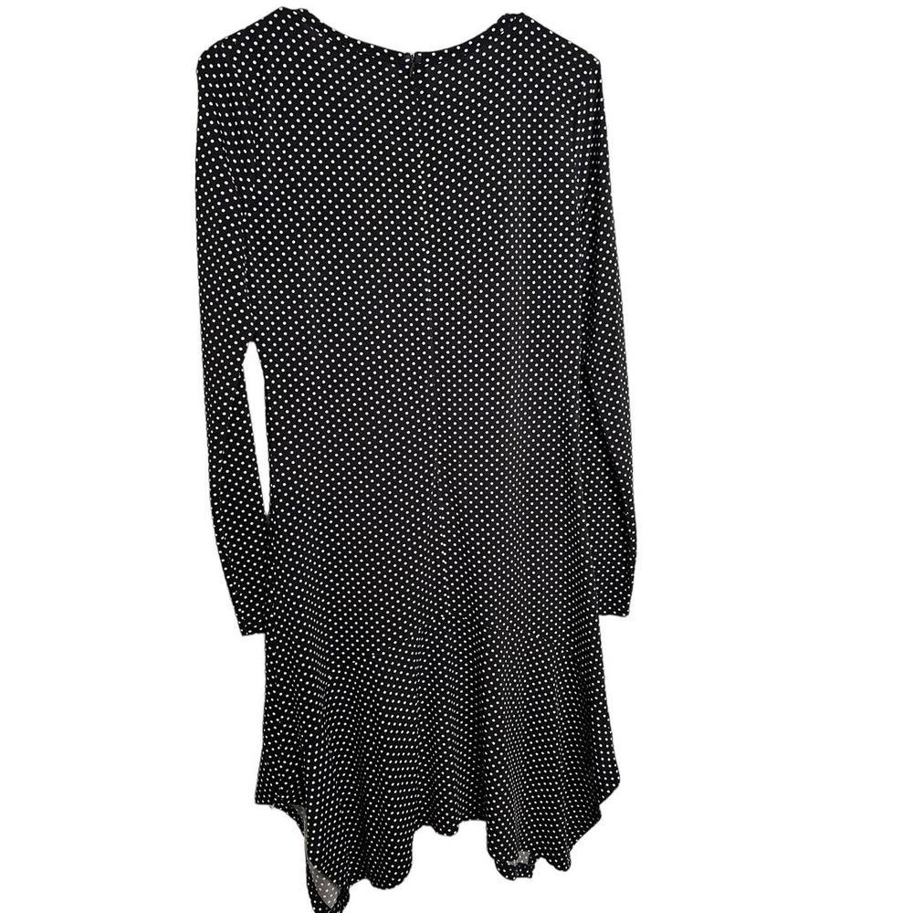 Michael Kors Fitted Long Sleeve Dress, Navy‎ Polka Dot, Women's Small - Picture 2 of 3